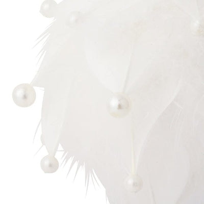 Feather Ornament Pearl White