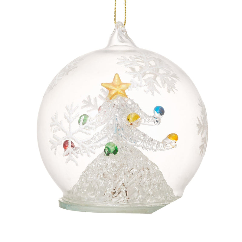 Led Glass Ornament Tree