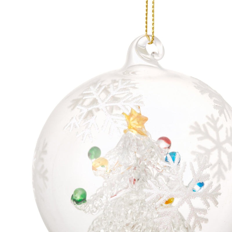 Led Glass Ornament Tree