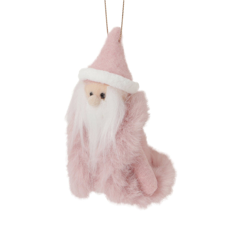 Fabric Ornament Santa Claus Pink