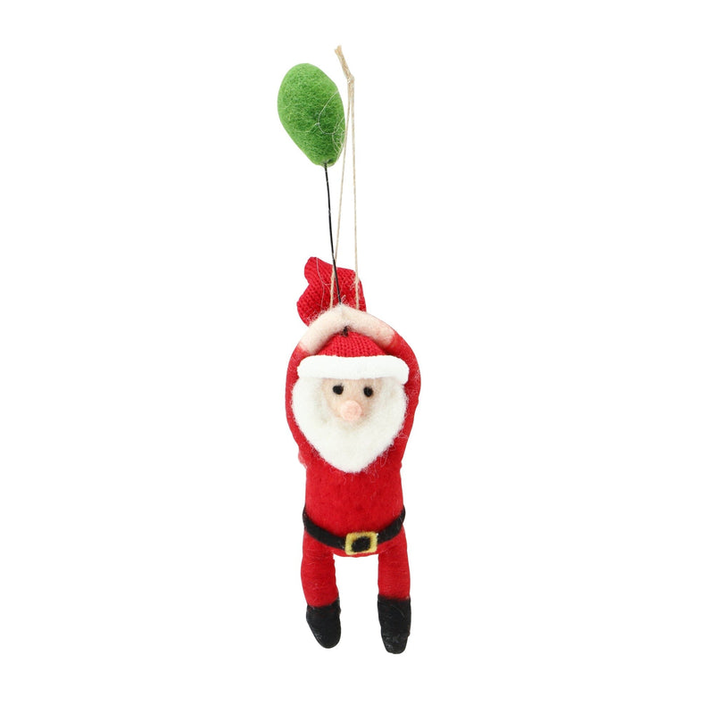 Fabric Ornaments Santa Balloons