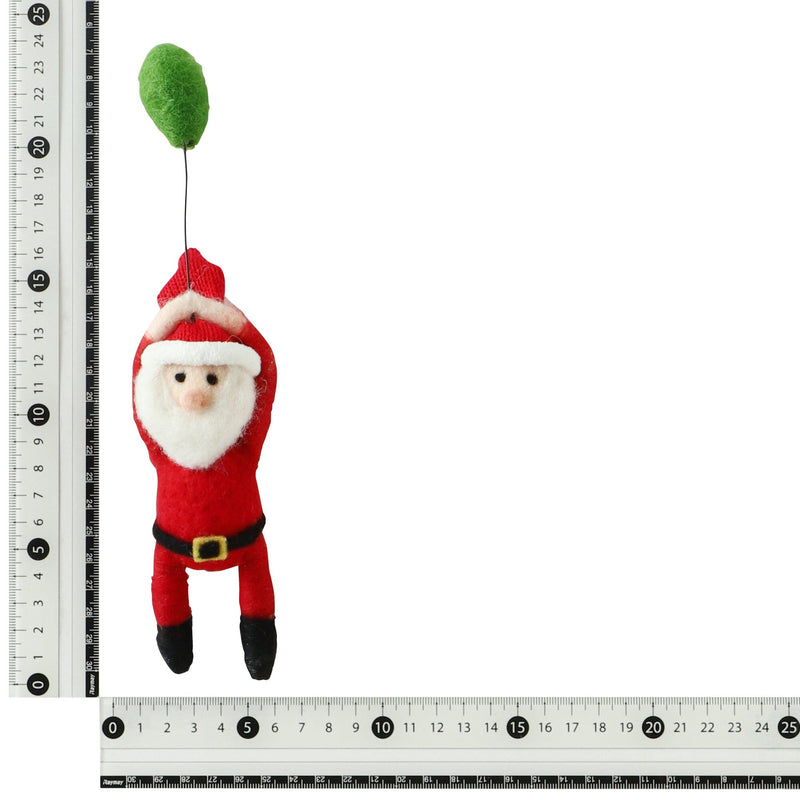 Fabric Ornaments Santa Balloons