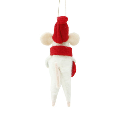 Fabric Ornament Mouse Snowman