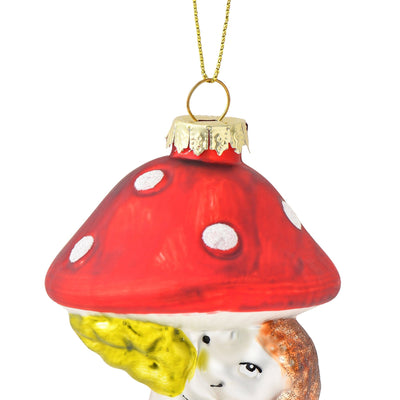 Glass Ornament Mushroom