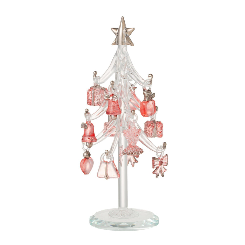 Glass Tree Multi Ornament Large Pink