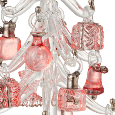 Glass Tree Multi Ornament Large Pink