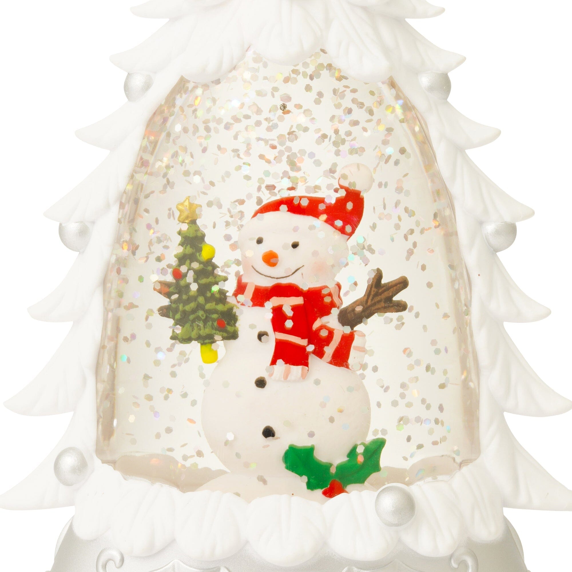 Snow Globe Lighting Tree M White