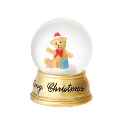 Snow Globe Bear Xs Gold