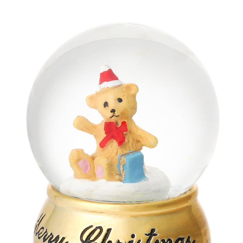 Snow Globe Bear Xs Gold