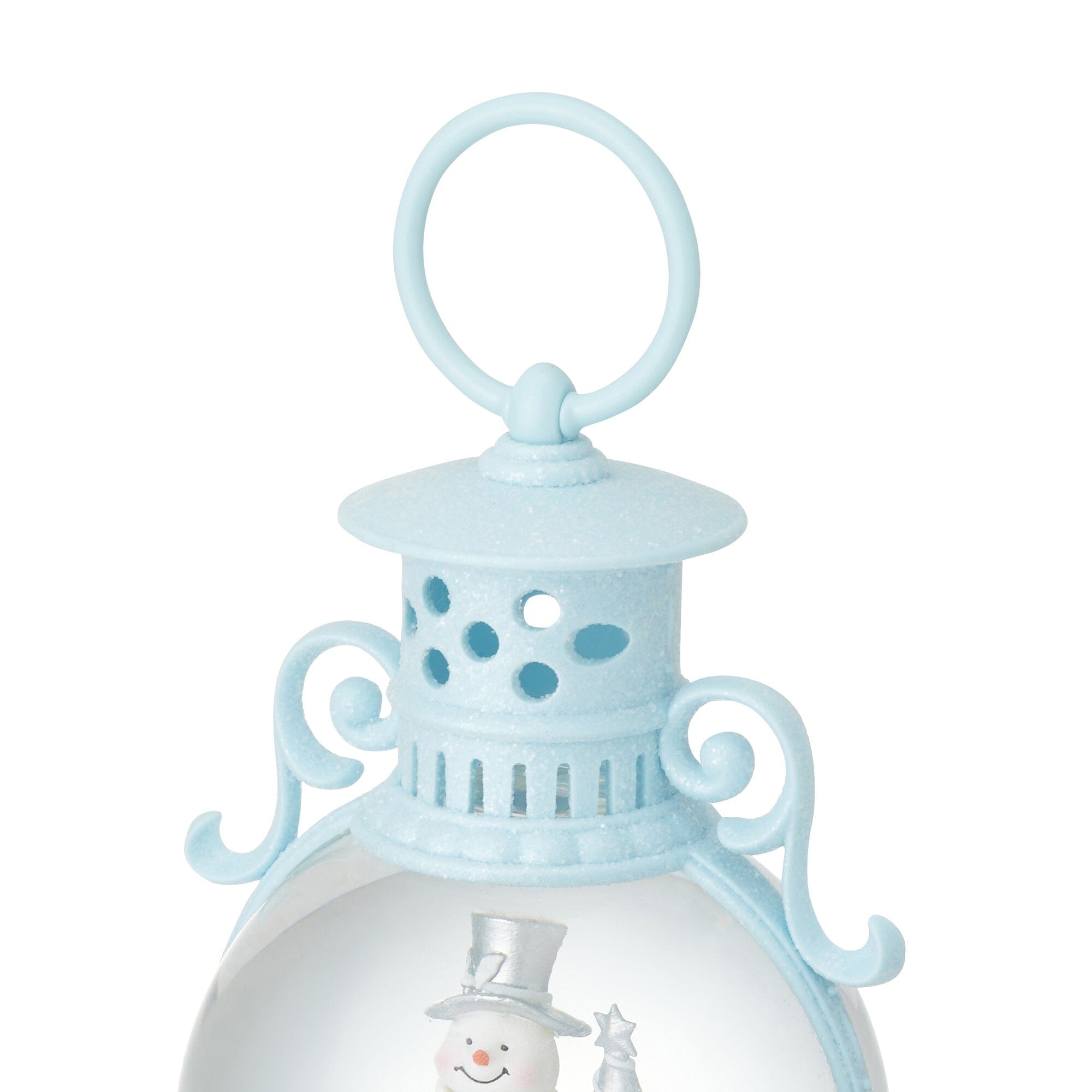 Snow Globe Round Lantern Snowman L