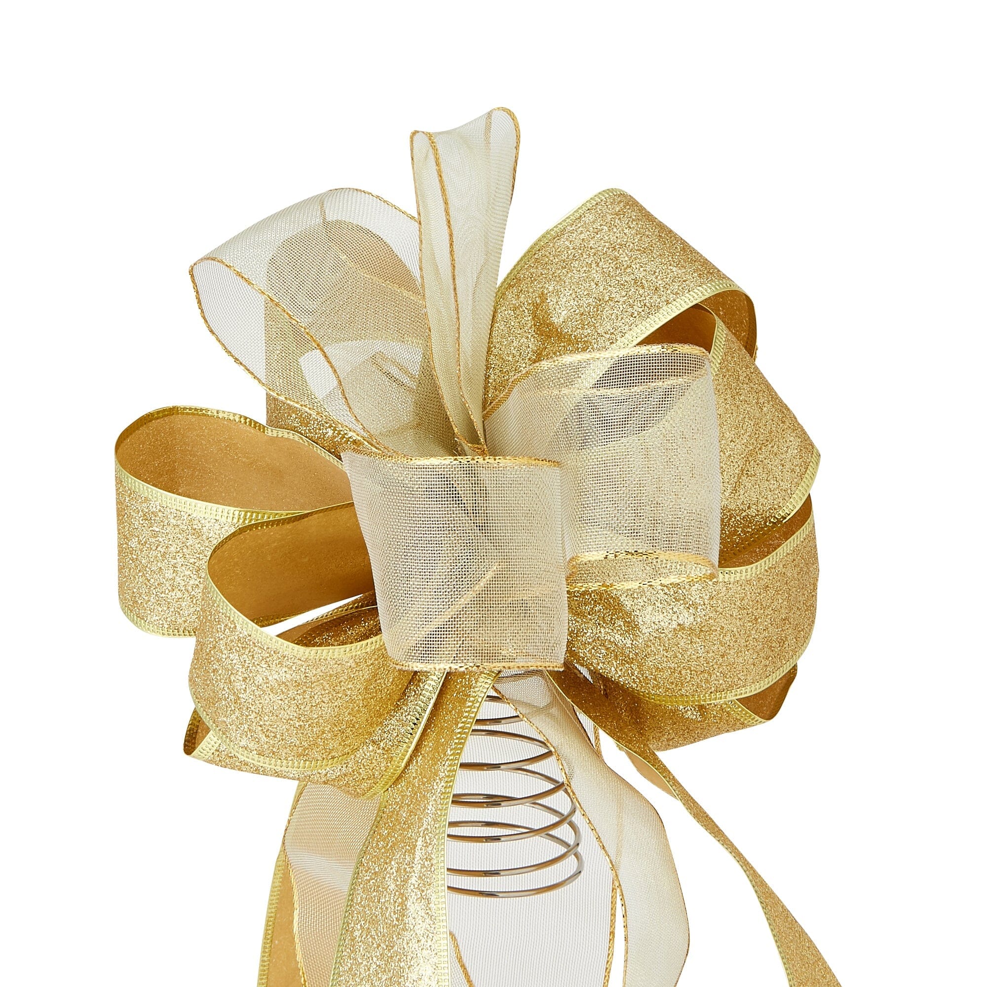 Tree Top French Bow Ribbon Medium Gold