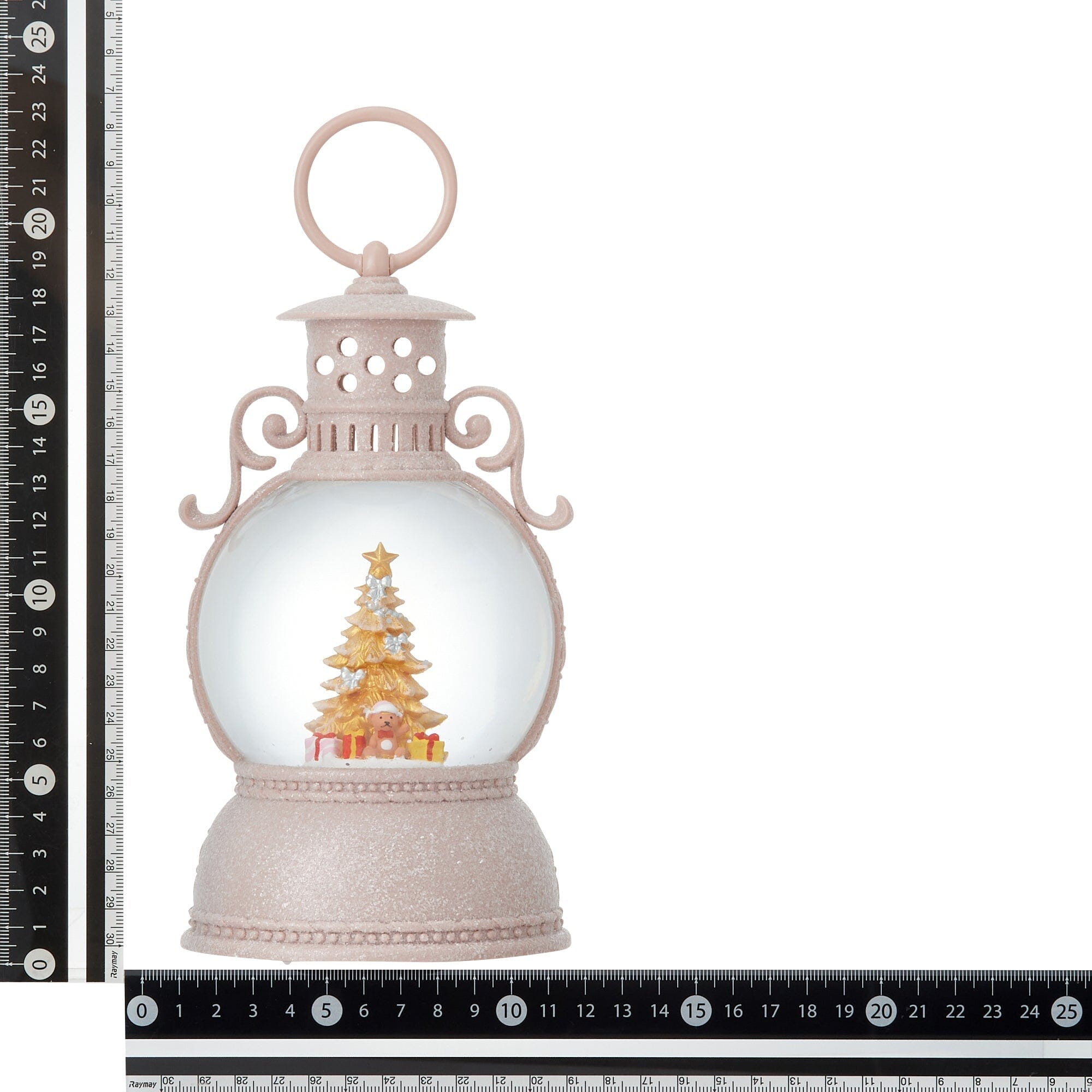 Snow Globe Round Lantern Tree Bear L