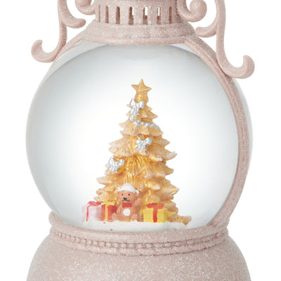 Snow Globe Round Lantern Tree Bear L