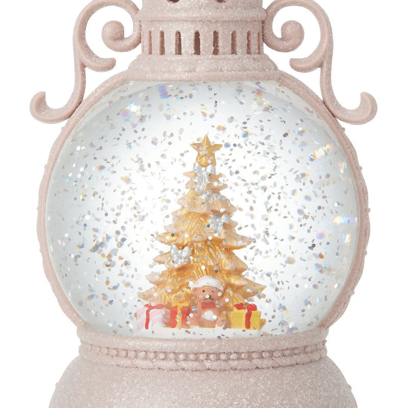 Snow Globe Round Lantern Tree Bear L