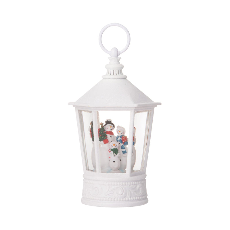 Snow Globe Square Lantern Snowman L