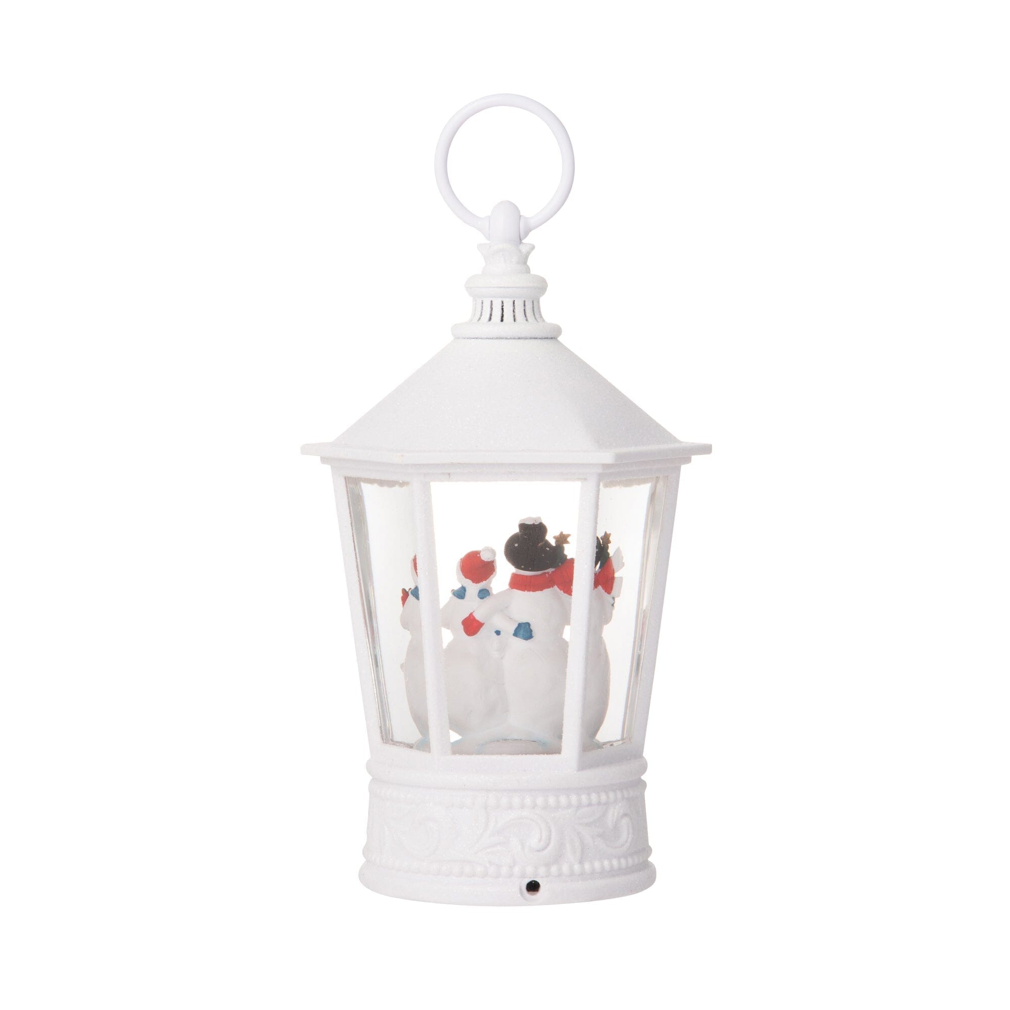 Snow Globe Square Lantern Snowman L