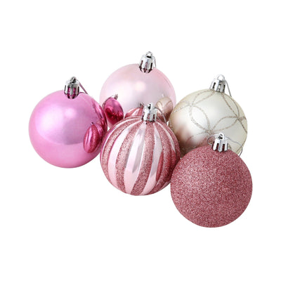 Set Ornaments 6cm 20 Pieces Pink