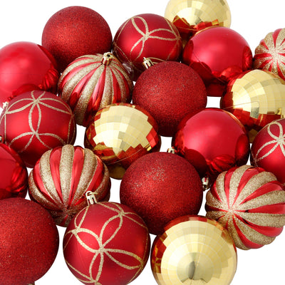 Set Ornaments 8cm 20 Pieces Red