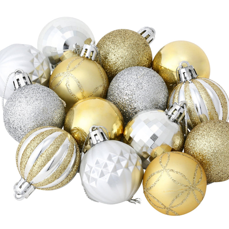 Set Ornaments 4cm 14 Pieces Gold