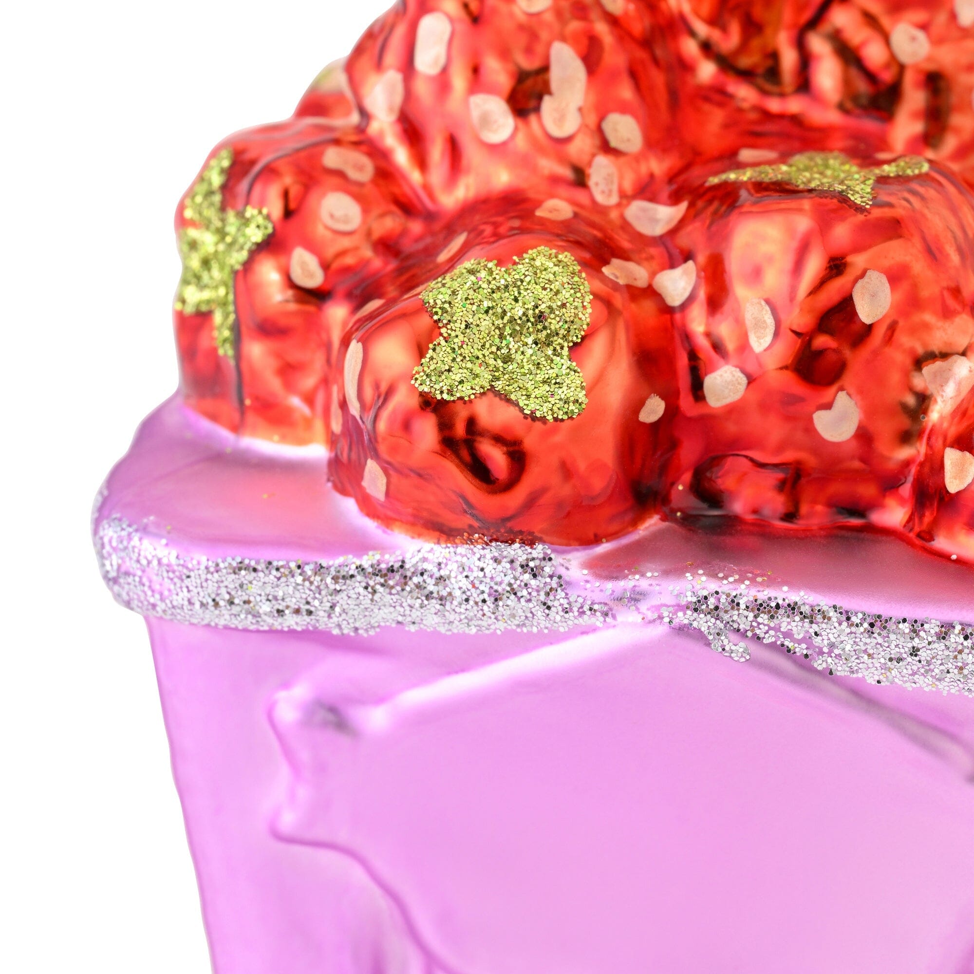 草莓籃玻璃掛飾