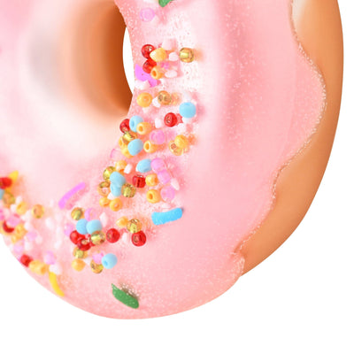 Glass Ornament Donut Pink
