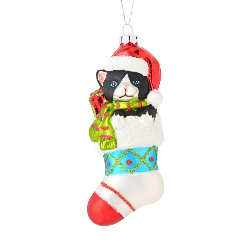 Glass Ornament Cat Socks
