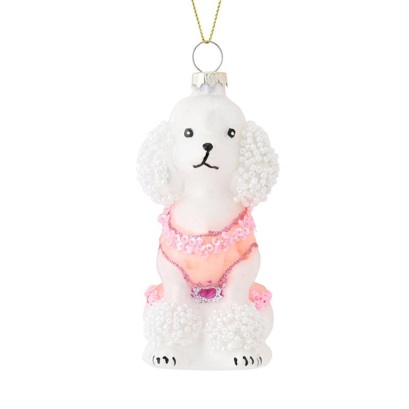 Glass Ornament Poodle