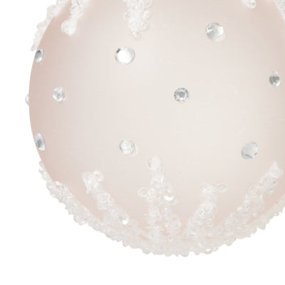 玻璃聖誕掛飾 粉紅色