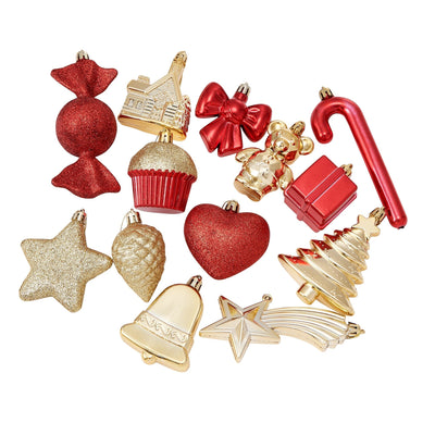 Set Ornament Motif 26 Pcs Red