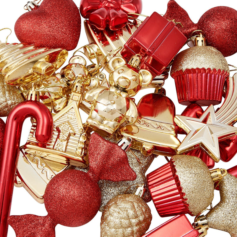 Set Ornament Motif 26 Pcs Red