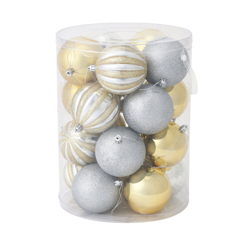 Set Ornaments 8cm 20 pcs Gold