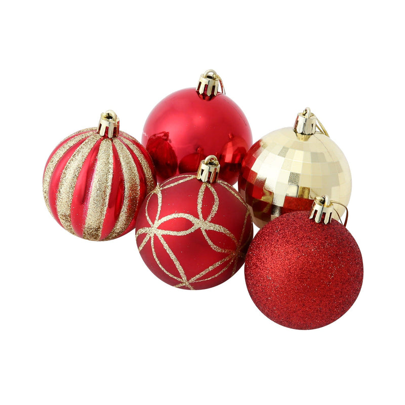 Set Ornaments 6cm 20 pcs Red