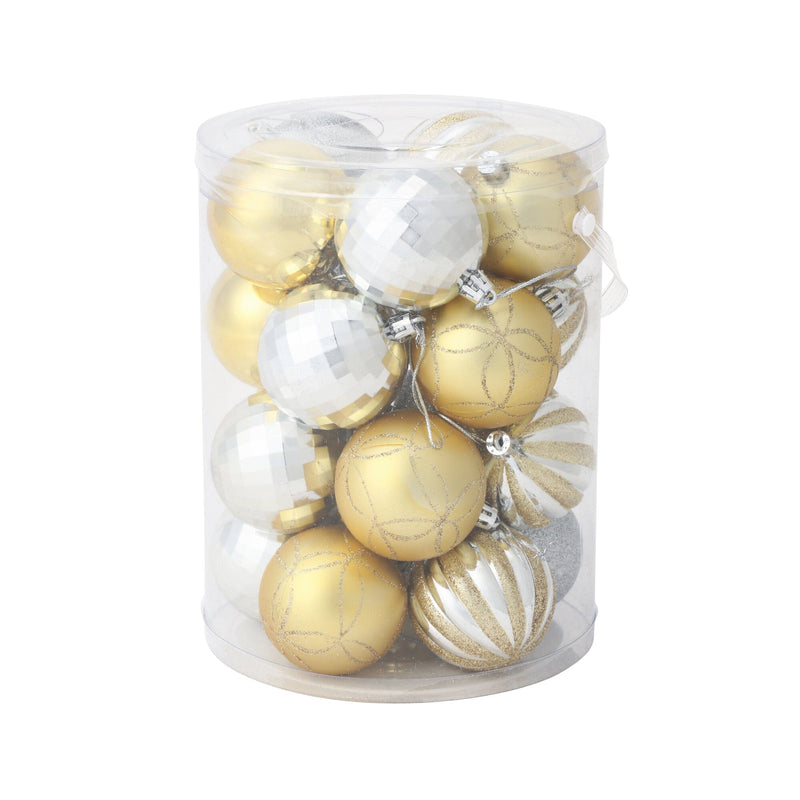 金色 6CM 20件套裝聖誕掛飾