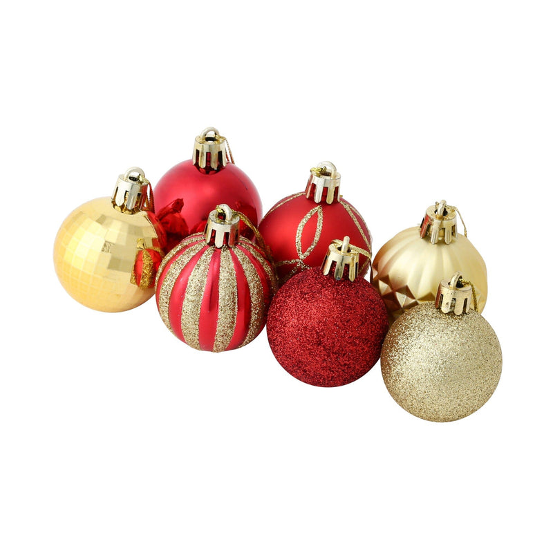 Set Ornaments 4cm 14 pcs Red