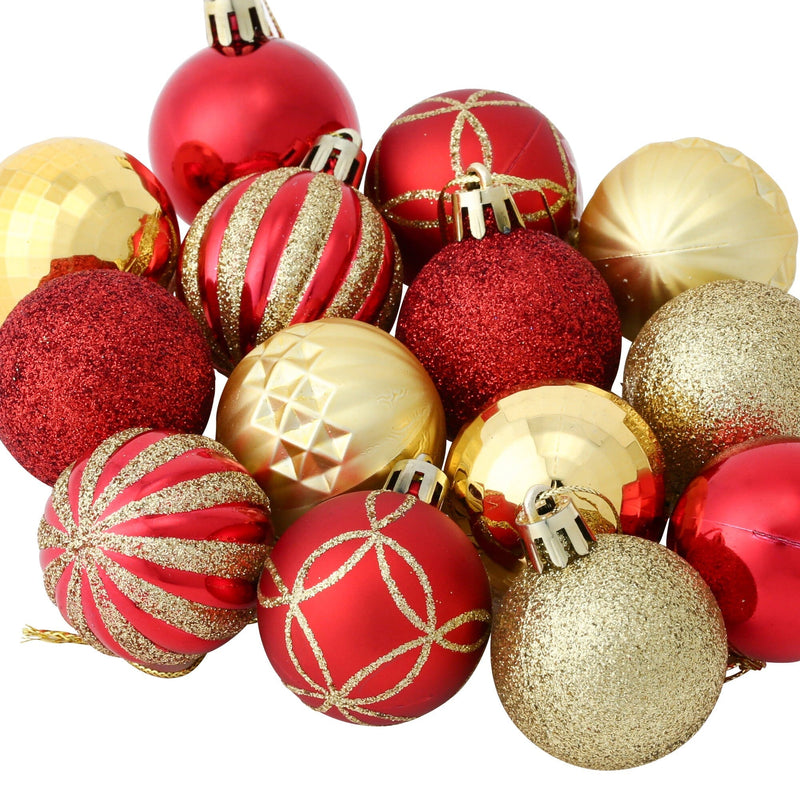 Set Ornaments 4cm 14 pcs Red