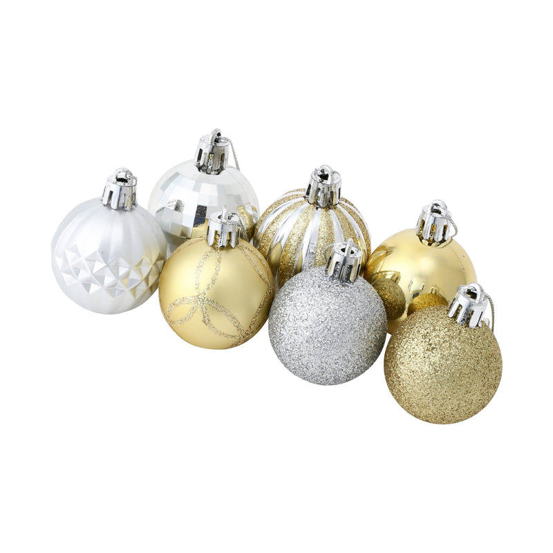 Set Ornaments 4cm 14 pcs Gold