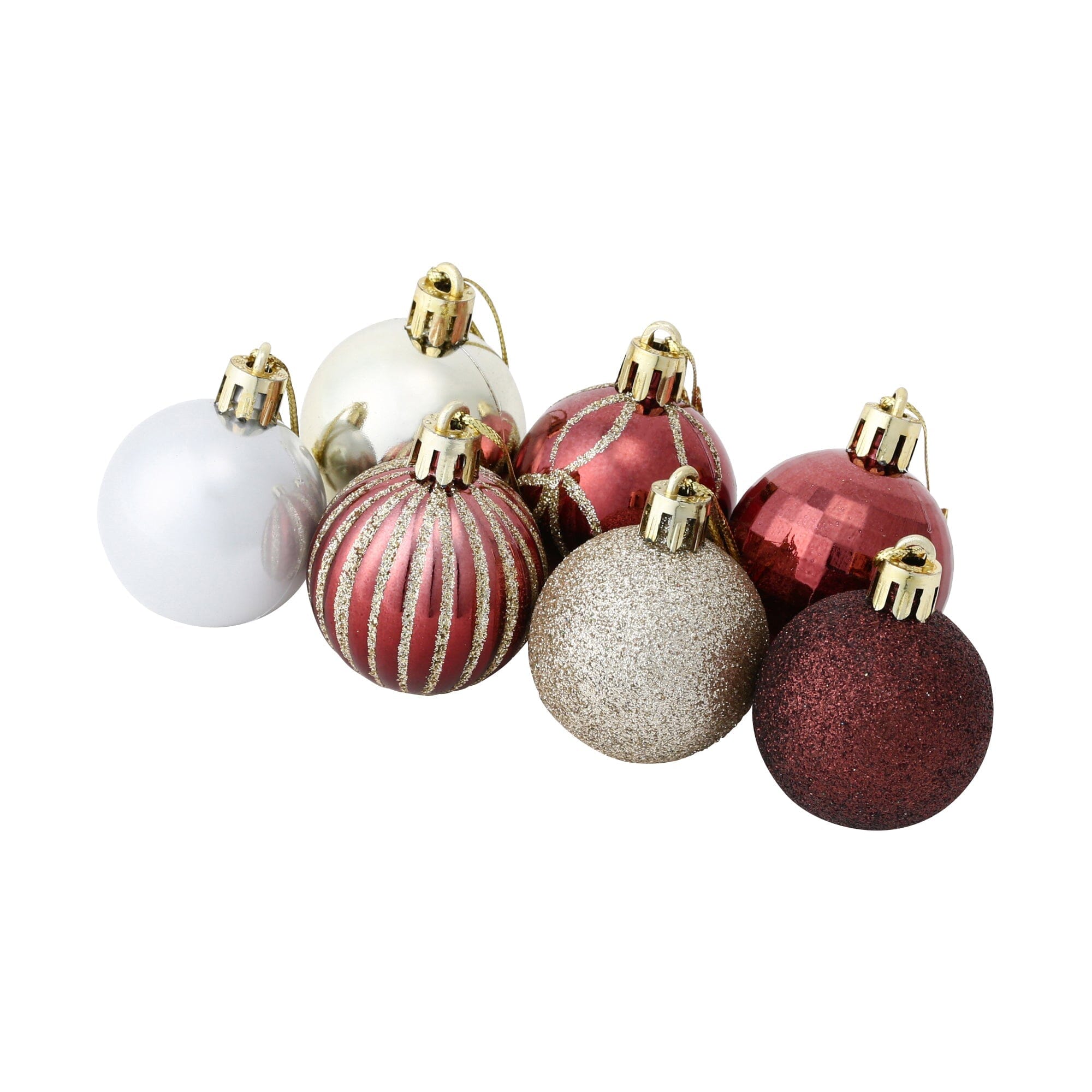 Set Ornaments 4cm 14 pcs Brown