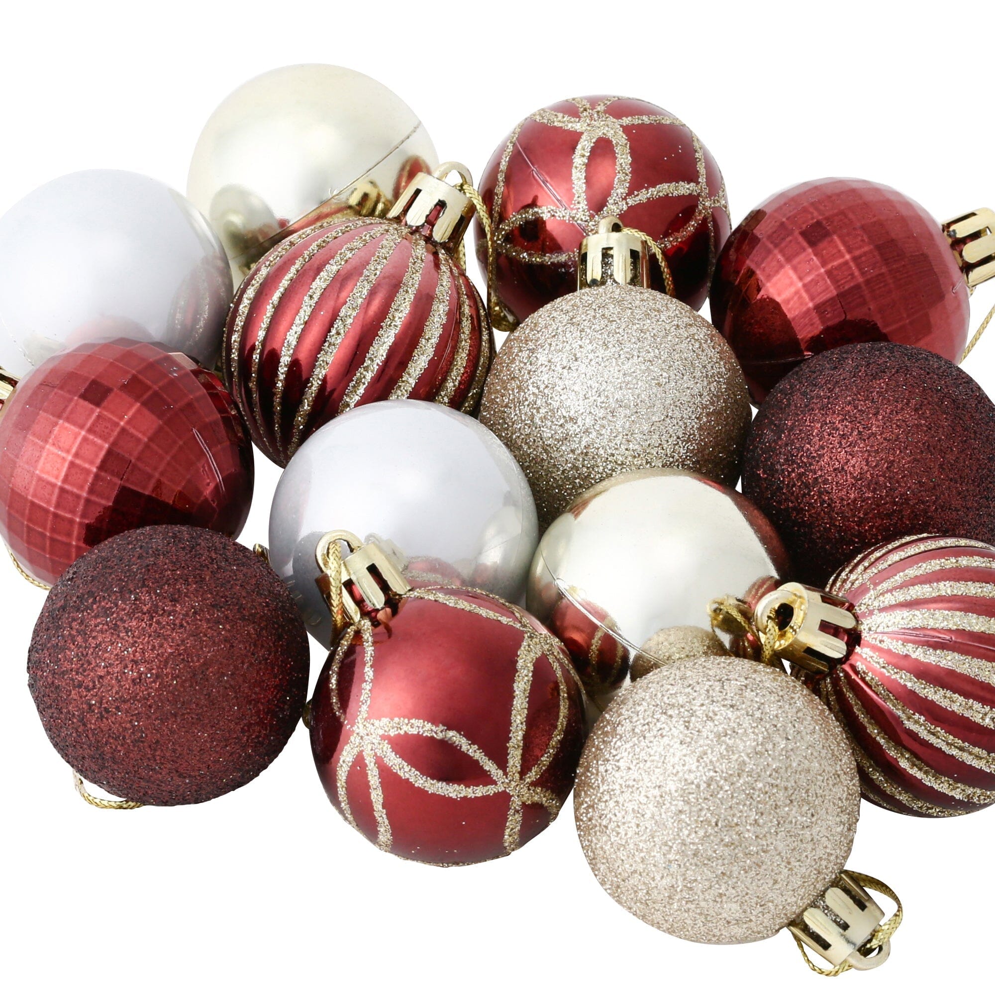 Set Ornaments 4cm 14 pcs Brown