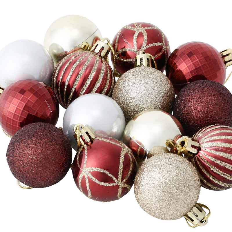 Set Ornaments 4cm 14 pcs Brown