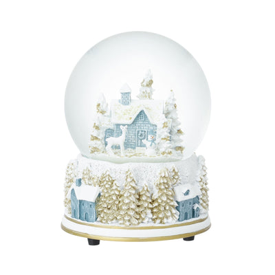 Snow Globe House Large Light Blue