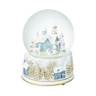 Snow Globe House Large Light Blue