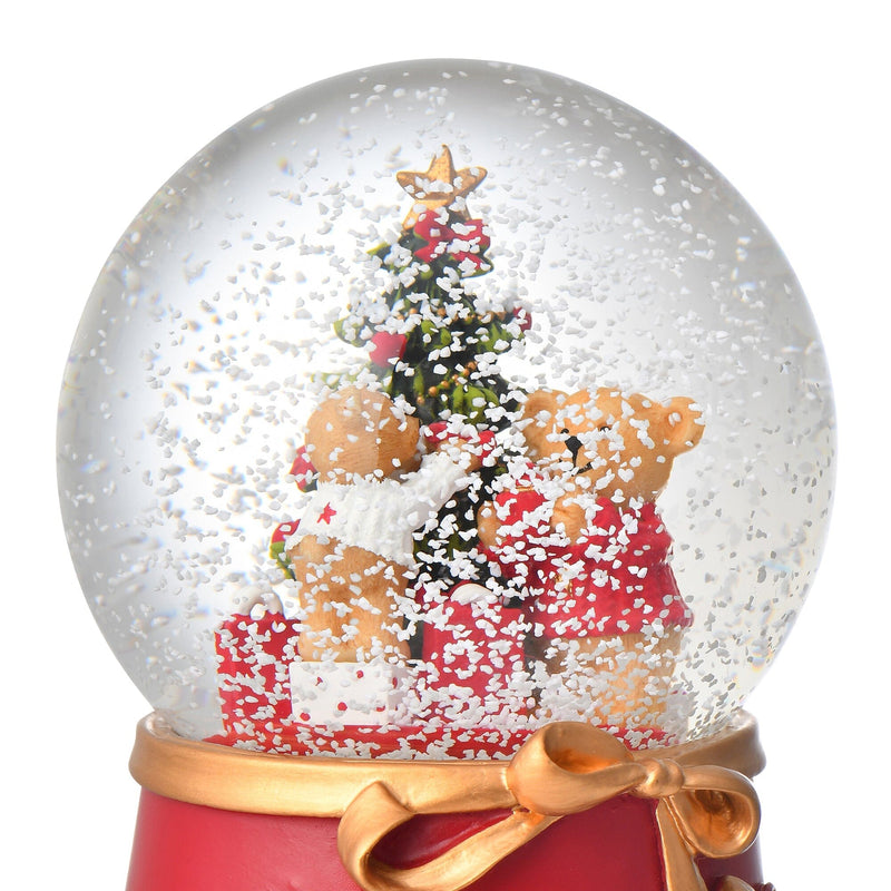 Snow Globe Bear Large Red