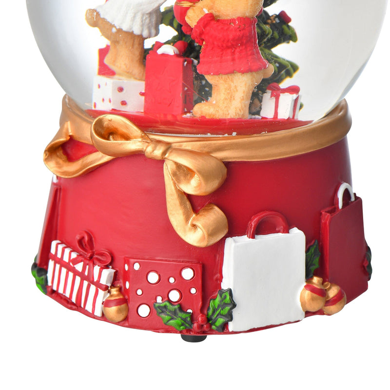 Snow Globe Bear Large Red