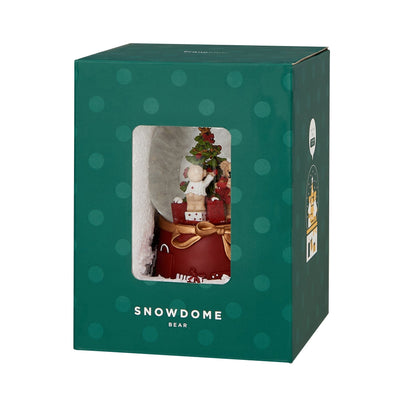 Snow Globe Bear Large Red