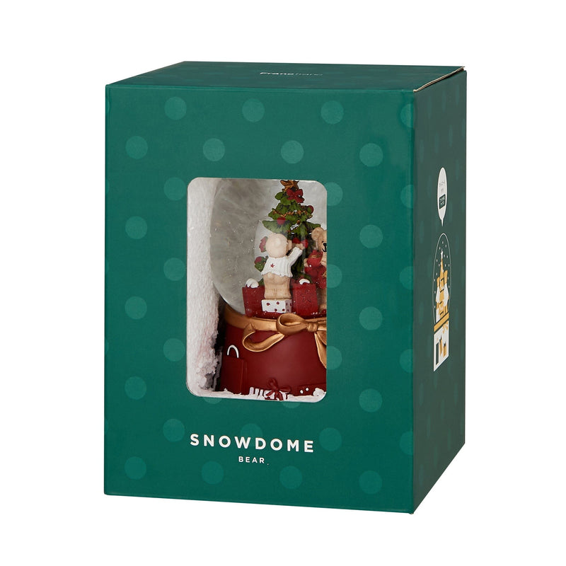 Snow Globe Bear Large Red