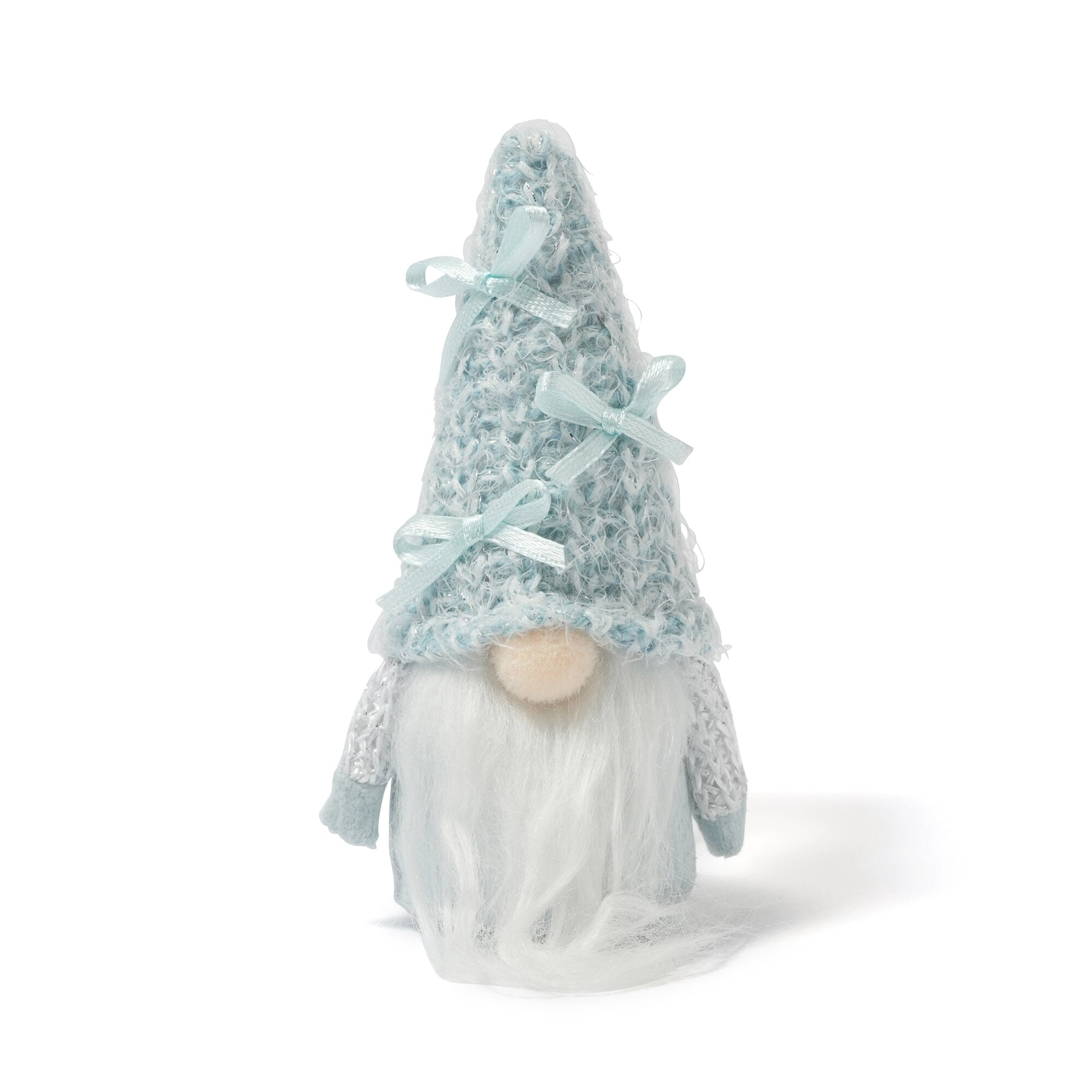 迷你北歐聖誕老人絲帶裝飾品 小號 淺藍色