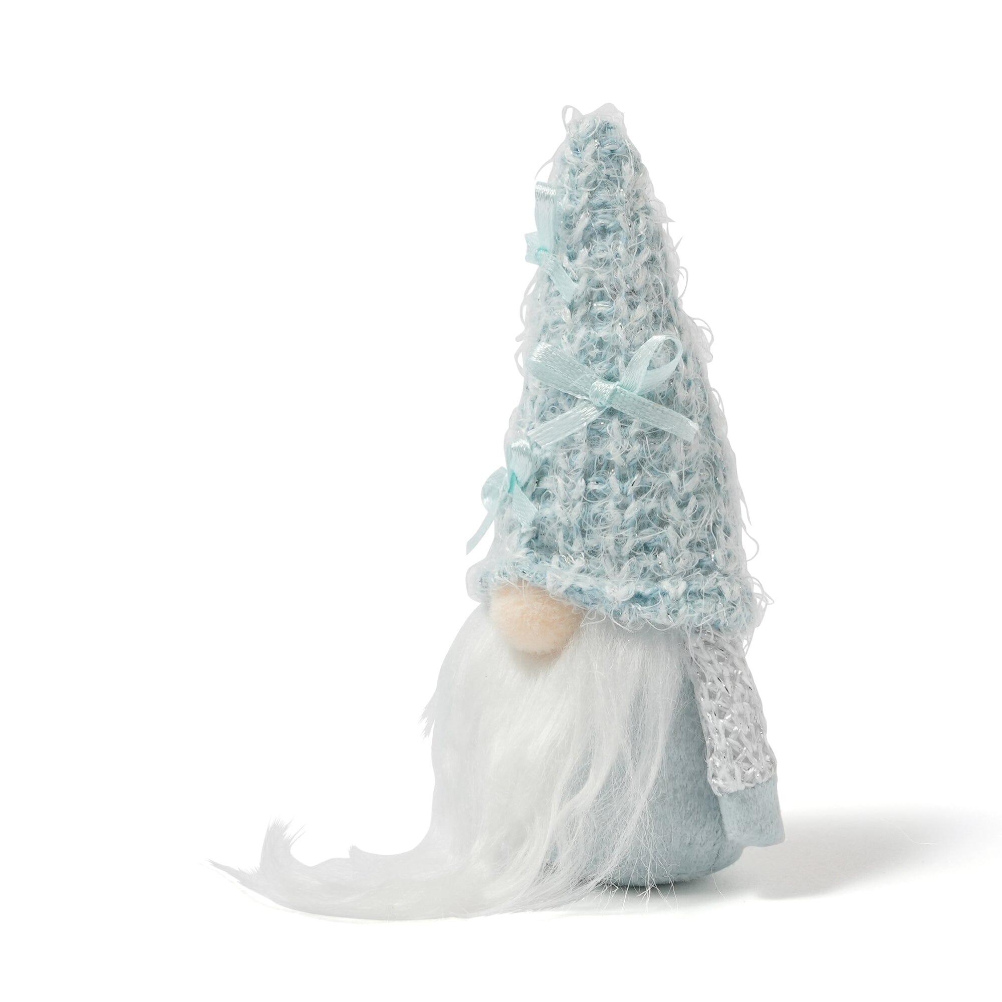 迷你北歐聖誕老人絲帶裝飾品 小號 淺藍色