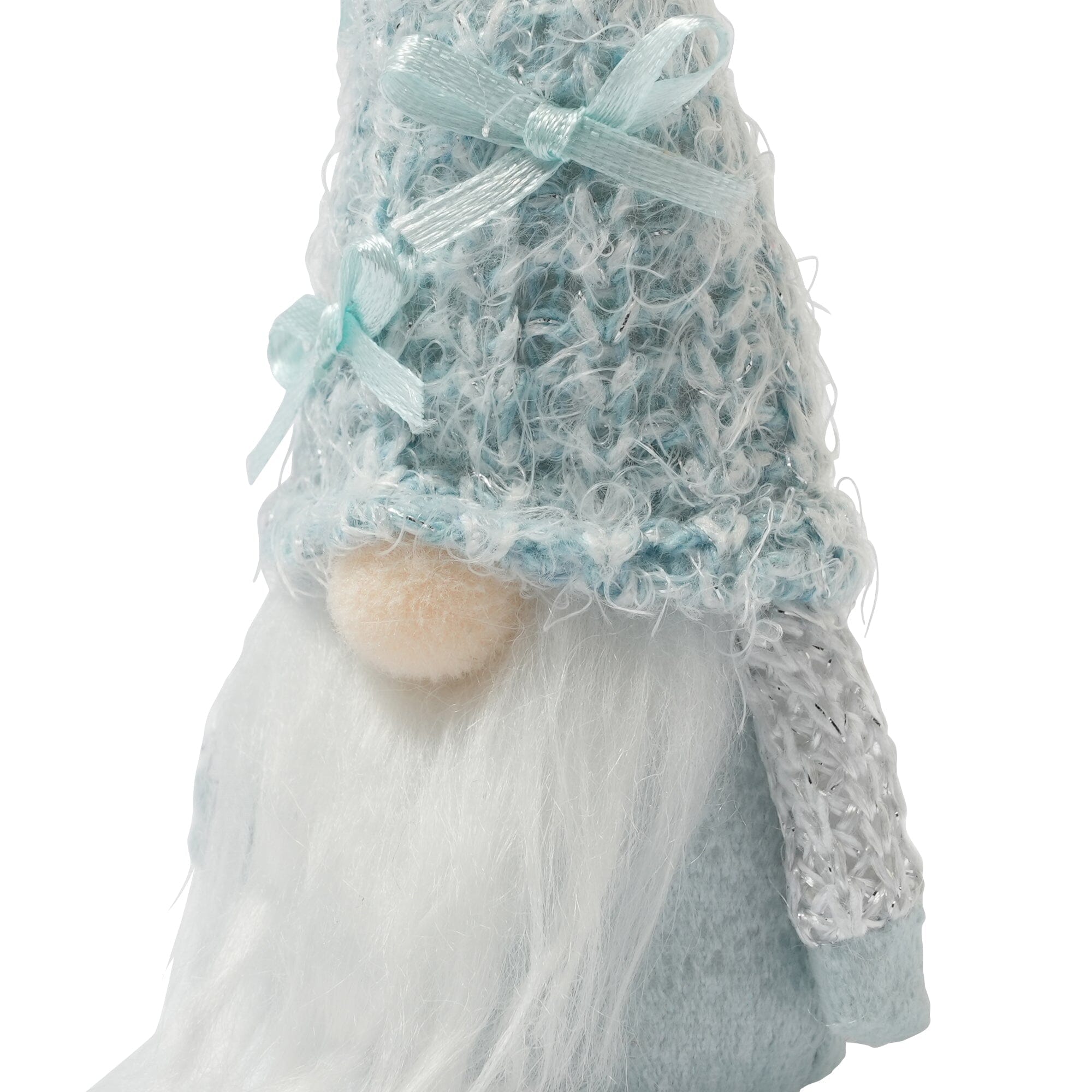 迷你北歐聖誕老人絲帶裝飾品 小號 淺藍色