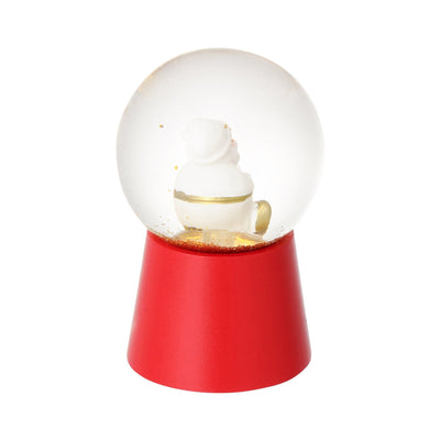 Led Snow Globe Santa Small Red