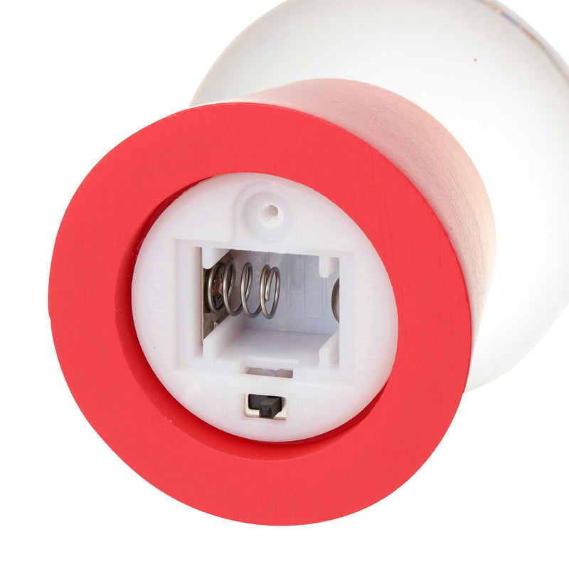 Led Snow Globe Santa Small Red